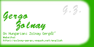 gergo zolnay business card